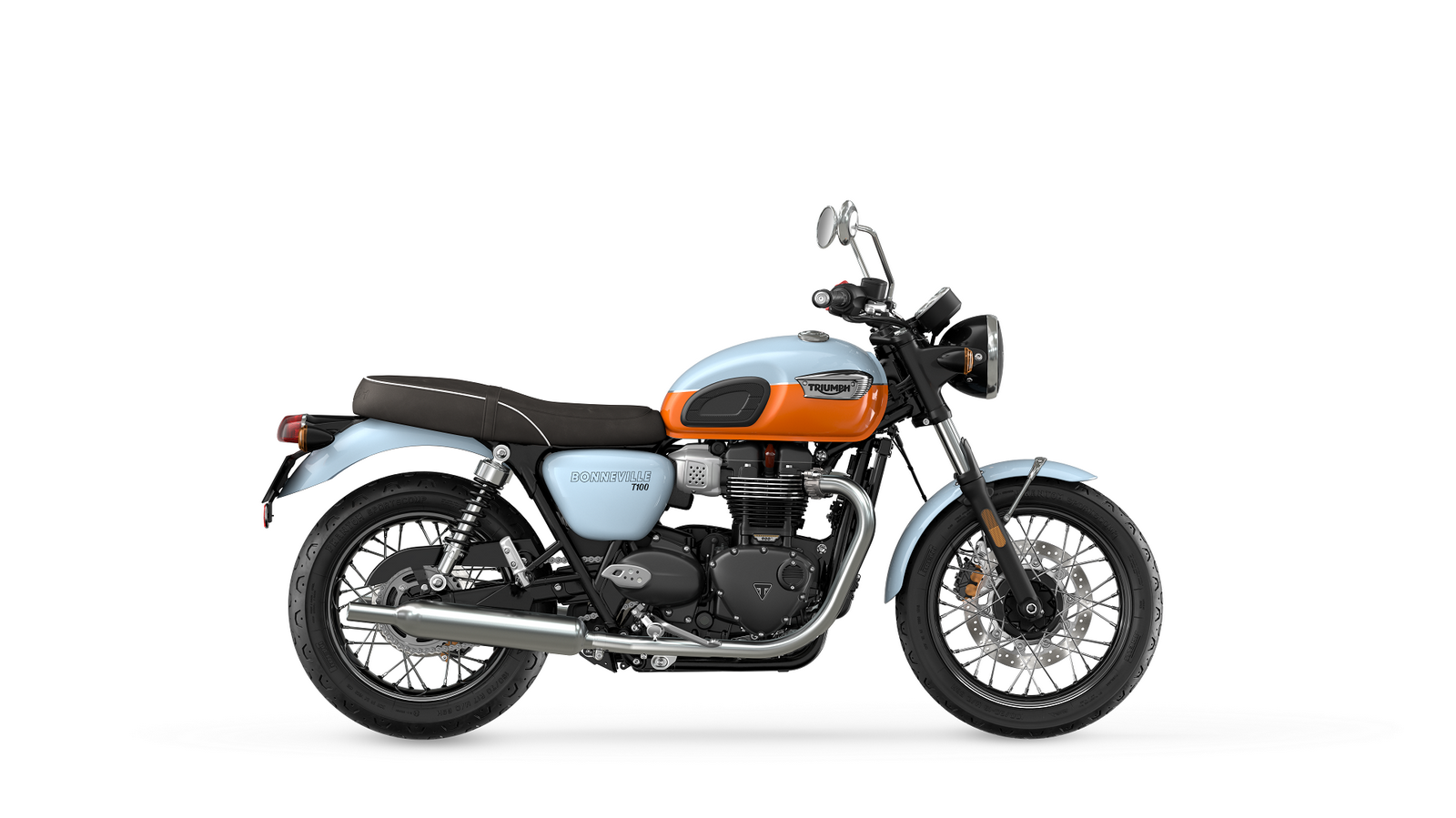 Bonneville T100 MY23 Meriden Blue RHS Αντιγραφή