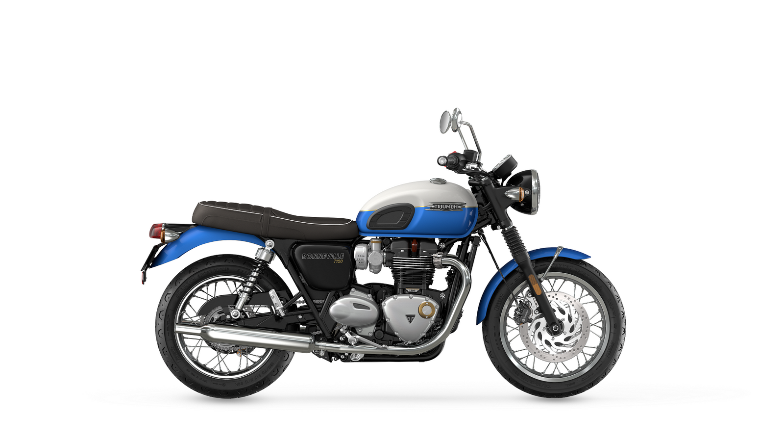 Bonneville T120 MY23 Aegean Blue RHS Αντιγραφή