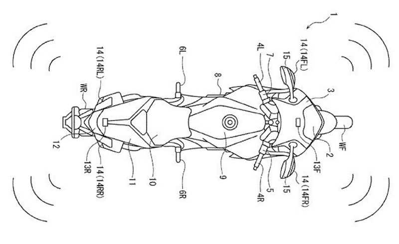 Honda: πατέντα για ανίχνευση οχημάτων στα τυφλά σημεία της μοτοσυκλέτας