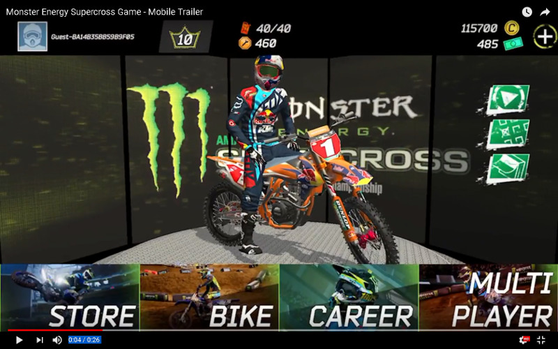 Monster Energy Supercross Mobile Game - Video