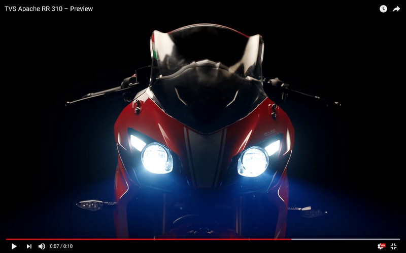 TVS Apache RR 310 2018 - Teaser Video