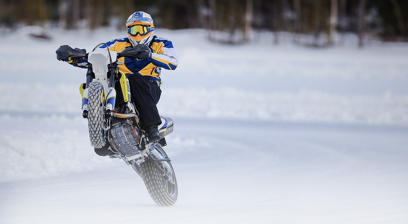 Husqvarna 701 Supermoto - Ice Riding Experience!