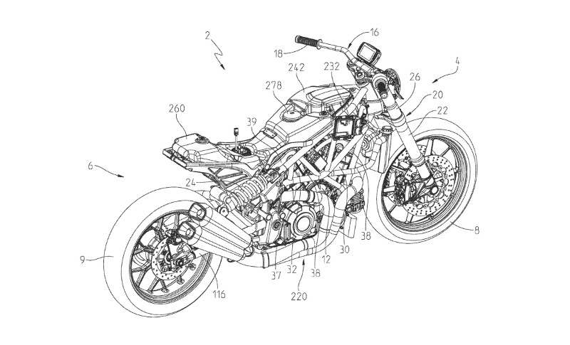 Indian FTR 1200 - Λεπτομερείς πατέντες της μοτοσυκλέτας