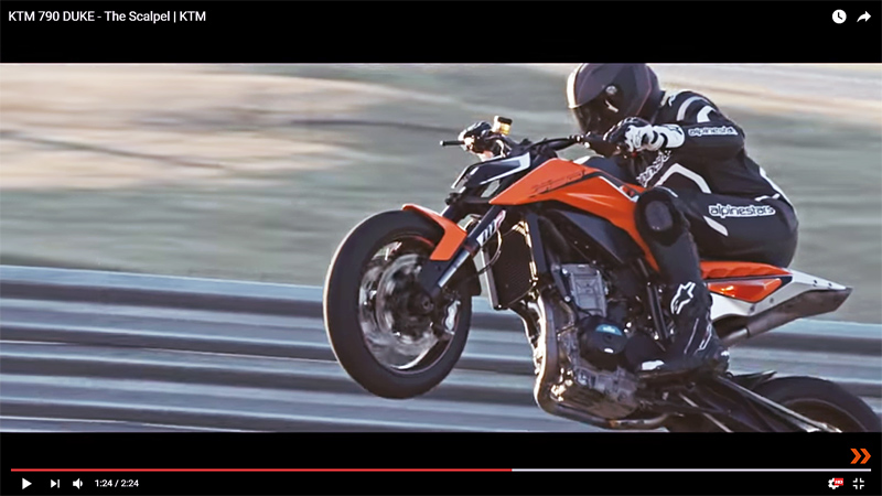 KTM 790 Duke. Το νυστέρι - Video