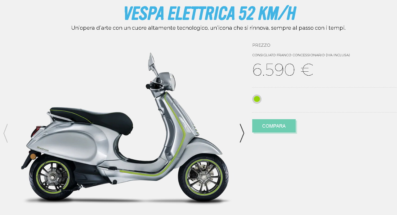 Vespa Elettrica - Νέα έκδοση Α1!