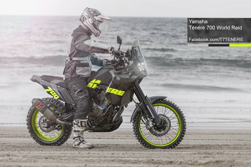 Yamaha Tenere 700 σε night fluo