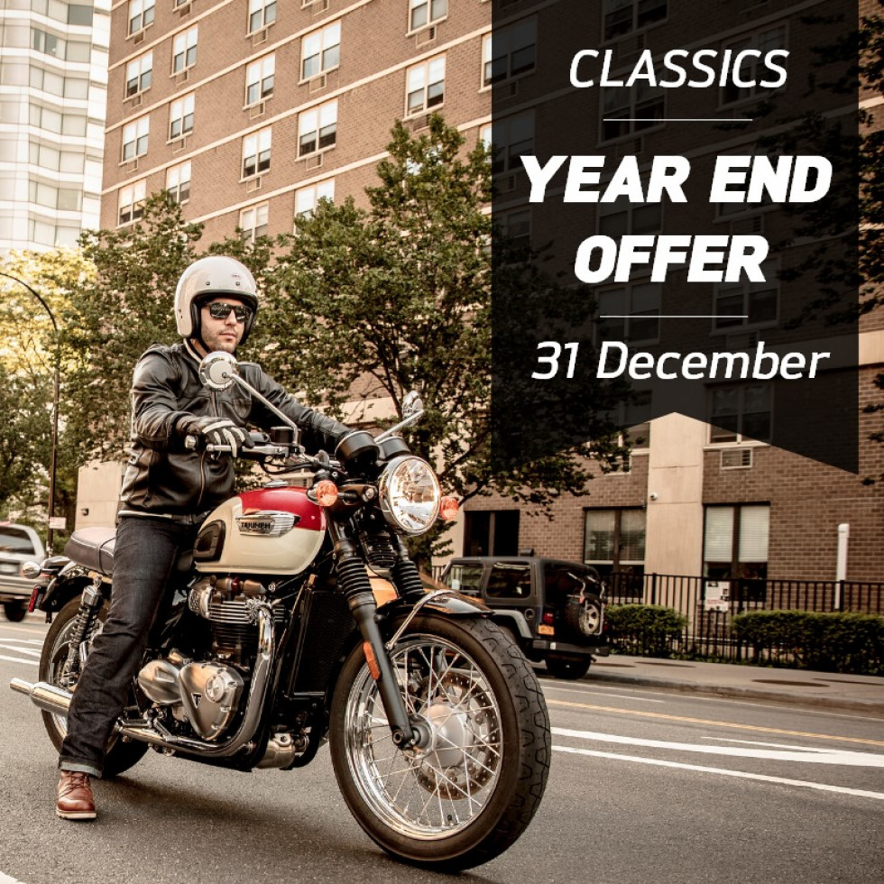 Triumph Year End Offer – Απόκτησε τα Κλασσικά μοντέλα με μοναδικές εκπτώσεις