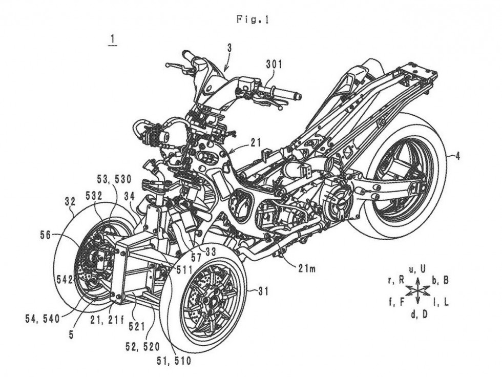 Yamaha TMAX με τρεις τροχούς;! - Αποκαλυπτικές πατέντες