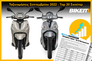 Ταξινομήσεις Σεπτεμβρίου 2022 – Top 20 Σκούτερ