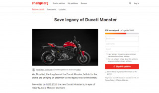 “Σώστε την κληρονομιά του Ducati Monster” - Λίστα υπογραφών για αλλαγή ονόματος ή design!