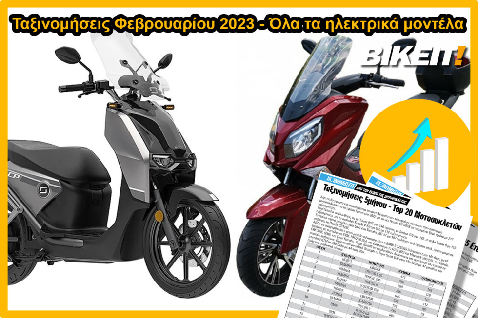 Ταξινομήσεις Φεβρουαρίου 2023 – Όλα τα ηλεκτρικά μοντέλα