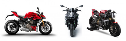 Ducati Streetfighter V4 vs Kawasaki Z H2 vs MV Agusta Serie Oro - Σύγκριση επί χάρτου