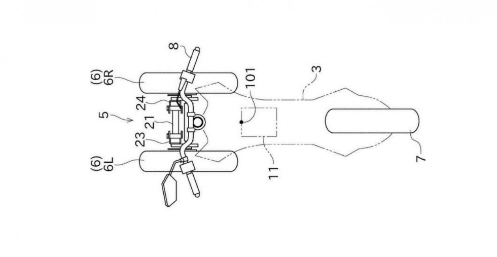 Kawasaki – Νέα πατέντα τρίκυκλης μοτοσυκλέτας