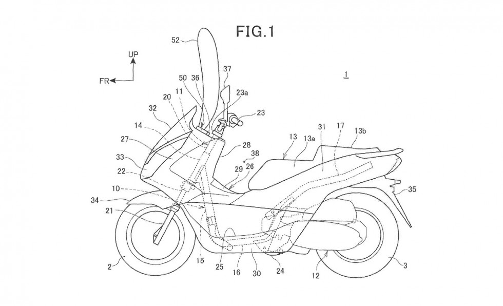 Honda - Κατέθεσε πατέντες για νέα συστήματα αερόσακου σε δίκυκλα