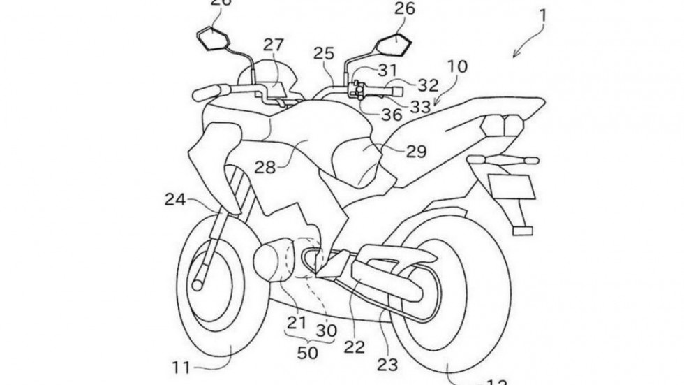 Kawasaki - Πατέντες για υβριδική μοτοσυκλέτα