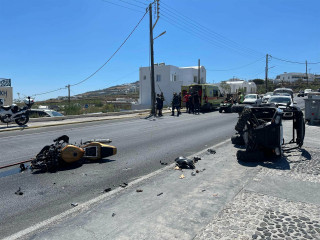 Σοκαριστικό ατύχημα στη Σαντορίνη