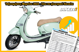 Ταξινομήσεις Μαρτίου 2023 – Όλα τα ηλεκτρικά δίκυκλα της αγοράς