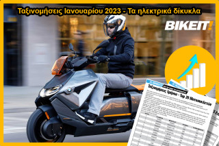 Ταξινομήσεις Ιανουαρίου 2023 - Όλα τα ηλεκτρικά δίκυκλα